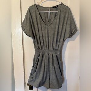 Express V-neck smocked waist romper